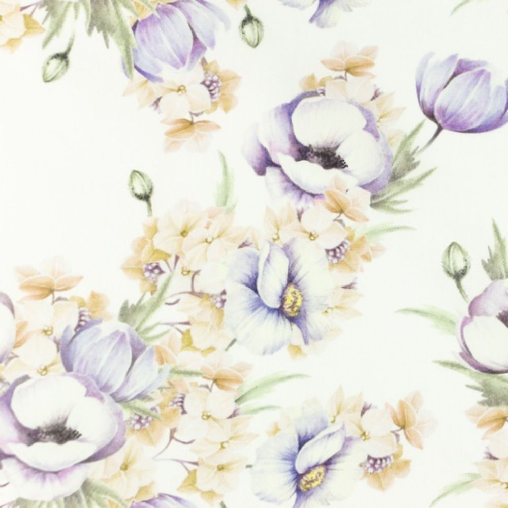 Puuvillapopliin, suured helelillad lilled