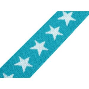 Dekoratiivne kumm tähtedega, 20 mm, türkiissinine