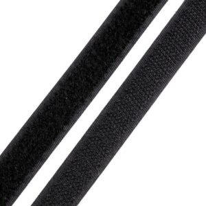 Õmmeldav takjapael, mõlemad pooled HOOK+LOOP, laius 16 mm, must