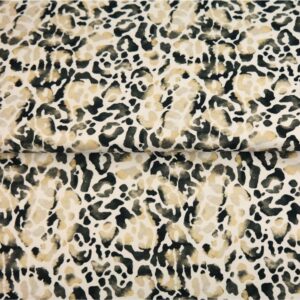 Trikotaaž - loomamuster, beežikas-pruun