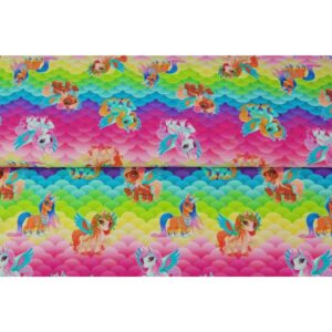 Trikotaaž - värvilised ükssarvikud, 1,35 m