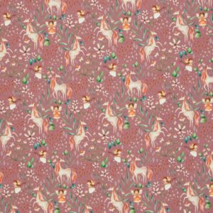 Trikotaaž - haldjad ja ükssarvikud tume vanaroosa