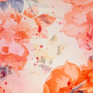 Trikotaaž - suured oranžikad lilled