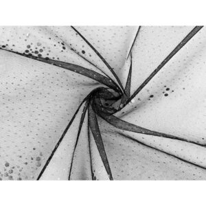 Tüll - hõbedase sädelusega, must