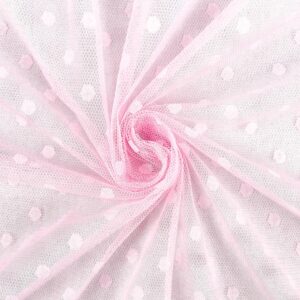 Tüll - täppidega, heleroosa