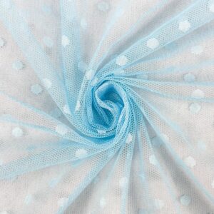 Tüll - täppidega, helesinine