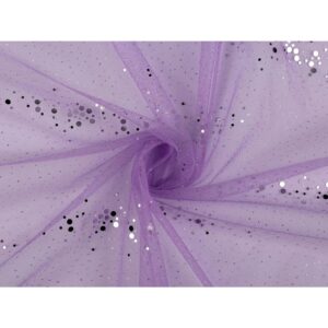 Tüll - hõbedase sädelusega, helelilla