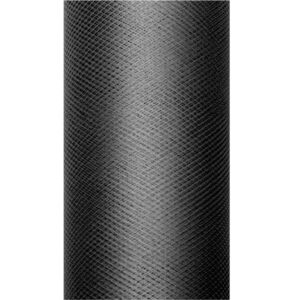 Tüll rullis, 15 cm x 9 m, must