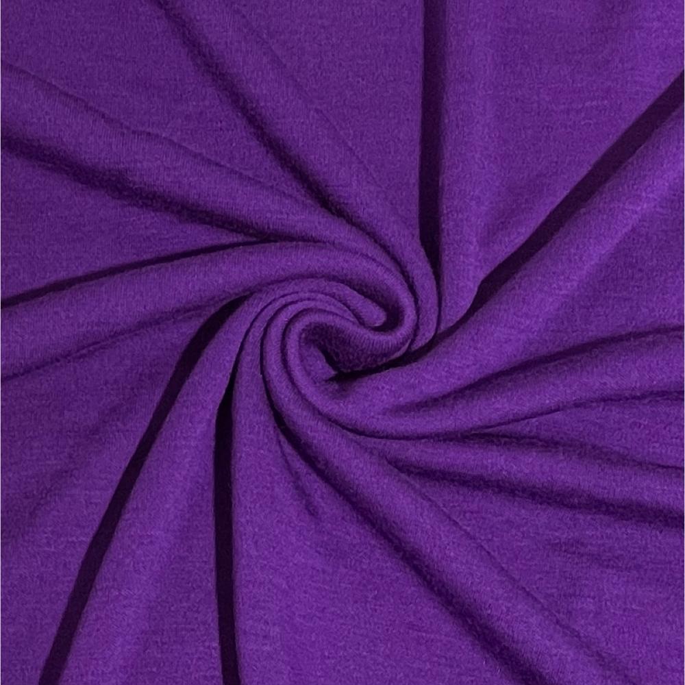 Meriino interlock - 250 g/m², tumelilla