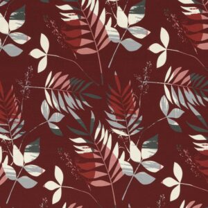 Trikotaaž - lehed bordoopunasel