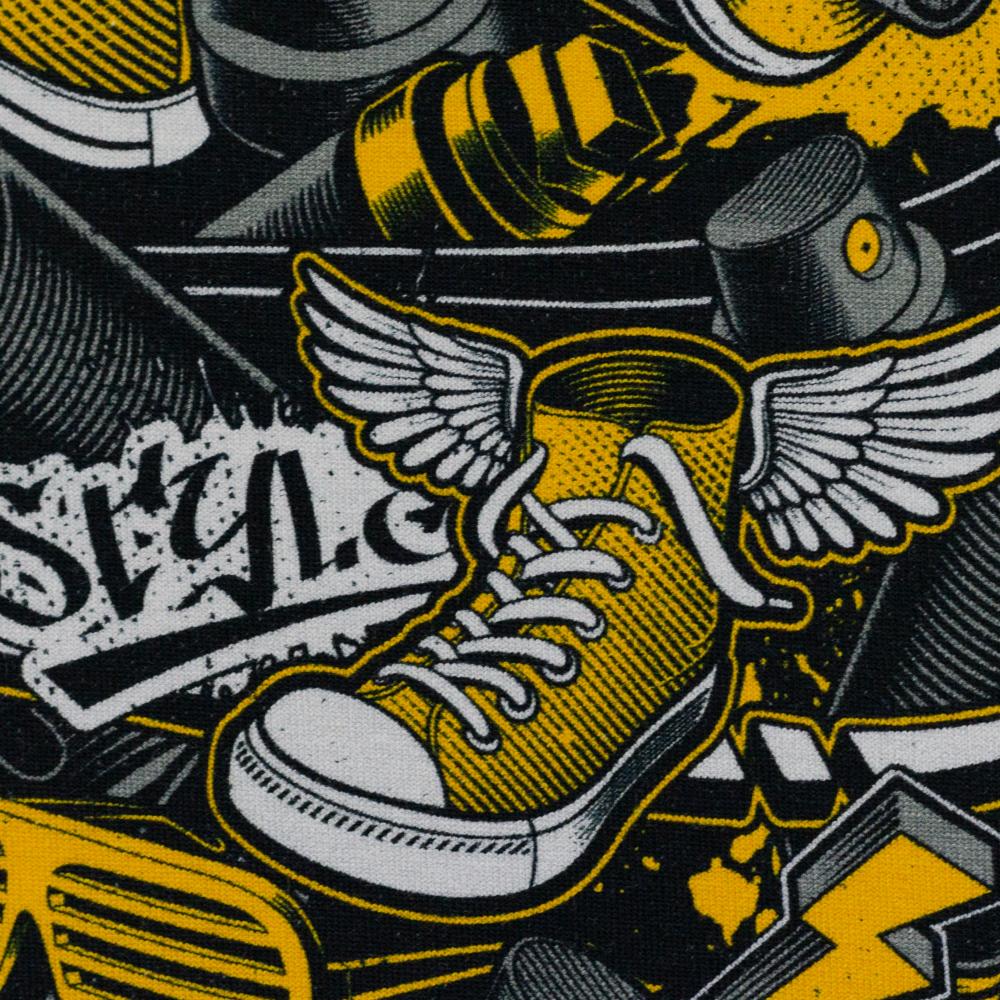 Dressikangas, värvipurgid ja tennised, kollane - Image 3