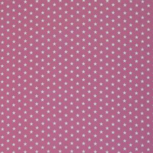 Puuvillapopliin, 1 cm tähekestega, vanaroosa