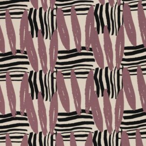 Trikotaaž - vanaroosad ja mustad triibud loodusvalgel