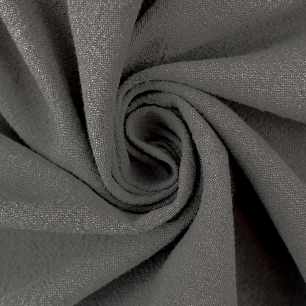 Puuvillane kortsukangas - tumehall