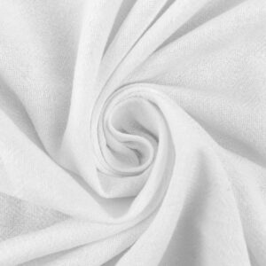 Puuvillane kortsukangas - valge