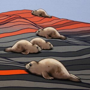 Trikotaažpaneel - hüljestega, disainerkangas by Thorsten