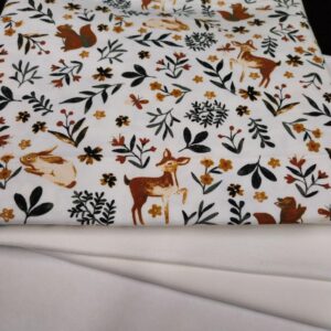 Jäneste ja kitsedega trikotaažikomplekt, 2 m