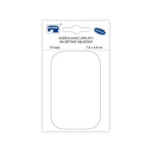 Triigitav paik, 7,6 x 4,9 cm, valge