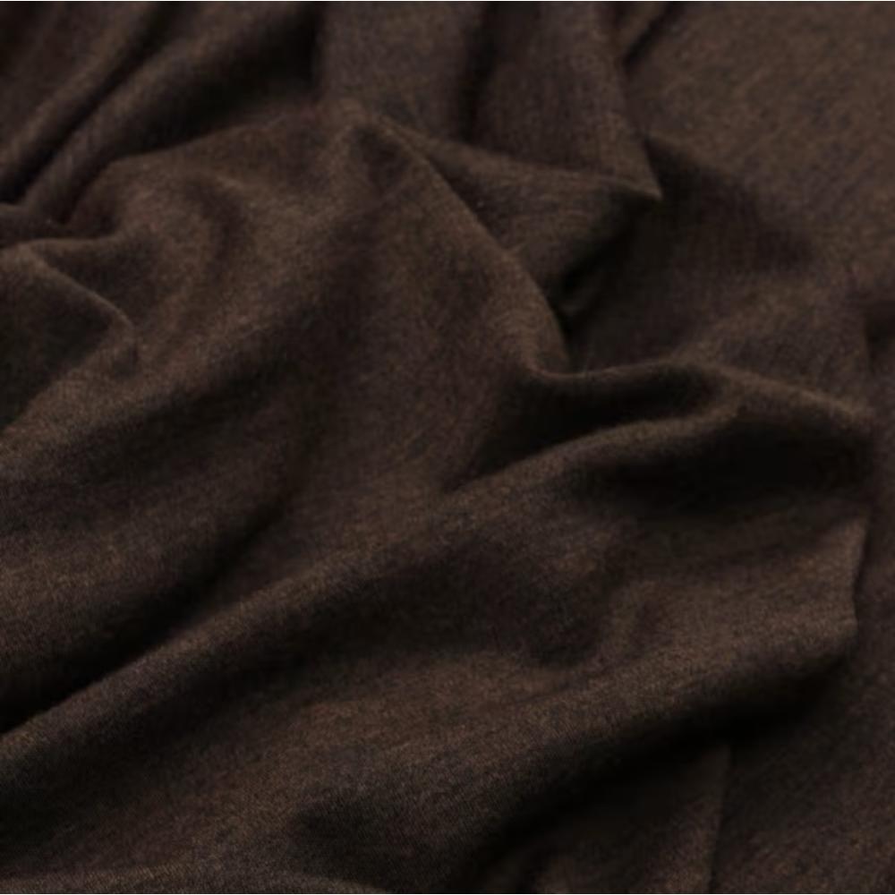 Meriino interlock - 250 g/m², tumepruun (mokka) - Pilt 2